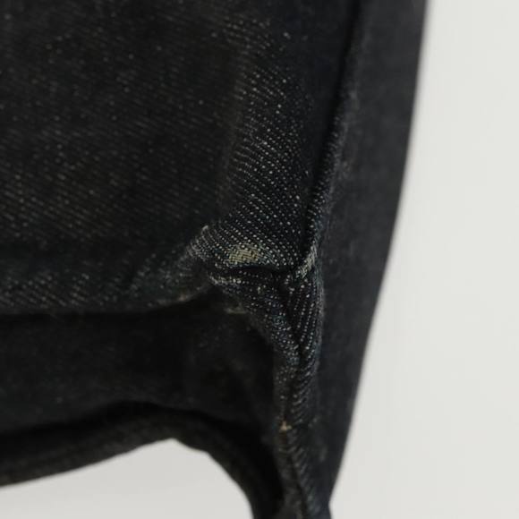 BURBERRY Blue Label Tote Bag Canvas Silver Black Auth 96669 - Picture 9 of 16